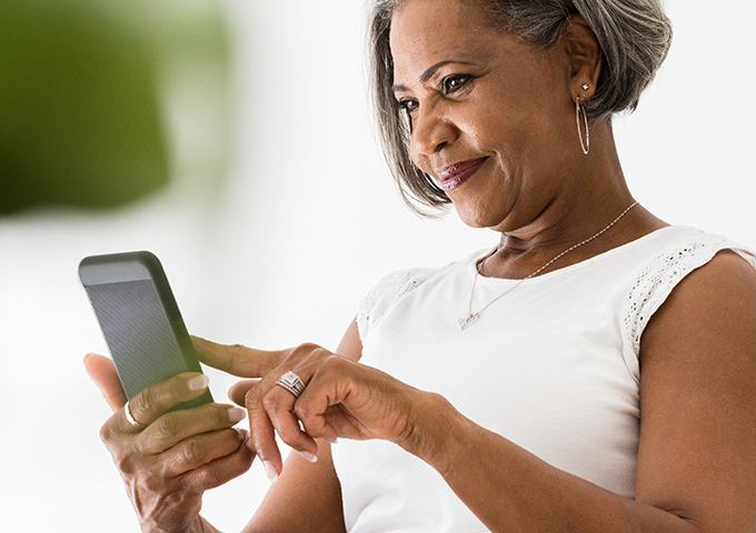 Woman using a mobile phone